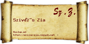 Szivós Zia névjegykártya